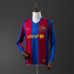Barcelona 2007/08 Local Jersey Retro Manga Larga