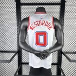 Houston Rockets Westbrook #0 White Jersey - Imagen 3