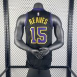 Los Angeles Lakers Reaves #15 Black Jersey - Imagen 3