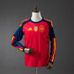 España Campeón 2026 Local Jersey Fan Manga Larga (Dos Estrellas)