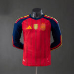 España Campeón 2026 Local Jersey Jugador Manga Larga (Dos Estrellas)